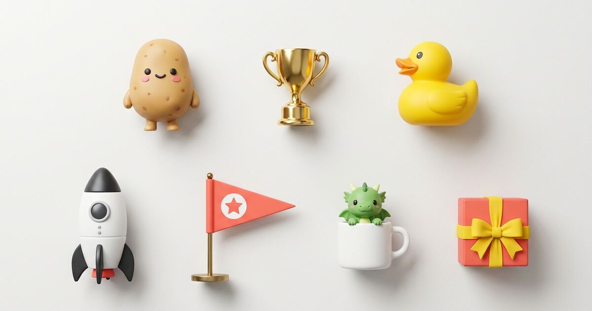 Collection of 3D studio collectibles from Mystery Gifts